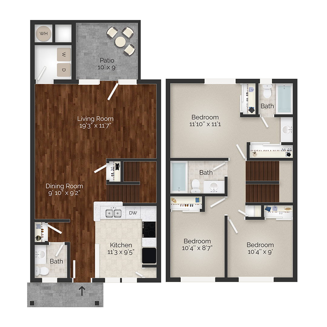 3 Bedroom Townhome