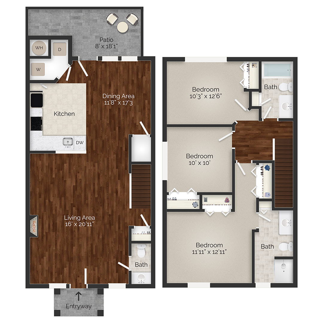 3 Bedroom Townhome