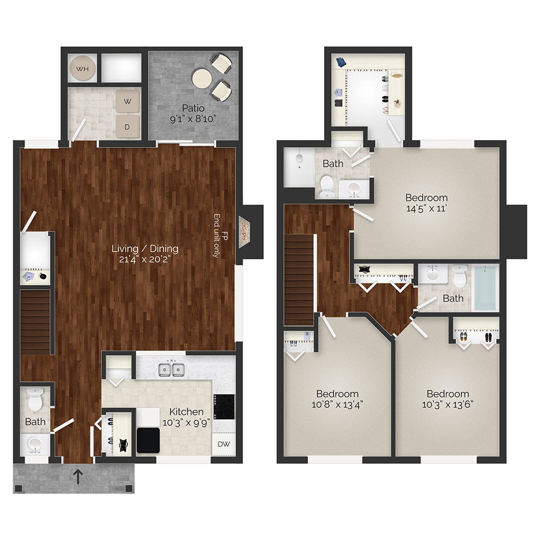 3 Bedroom Townhome