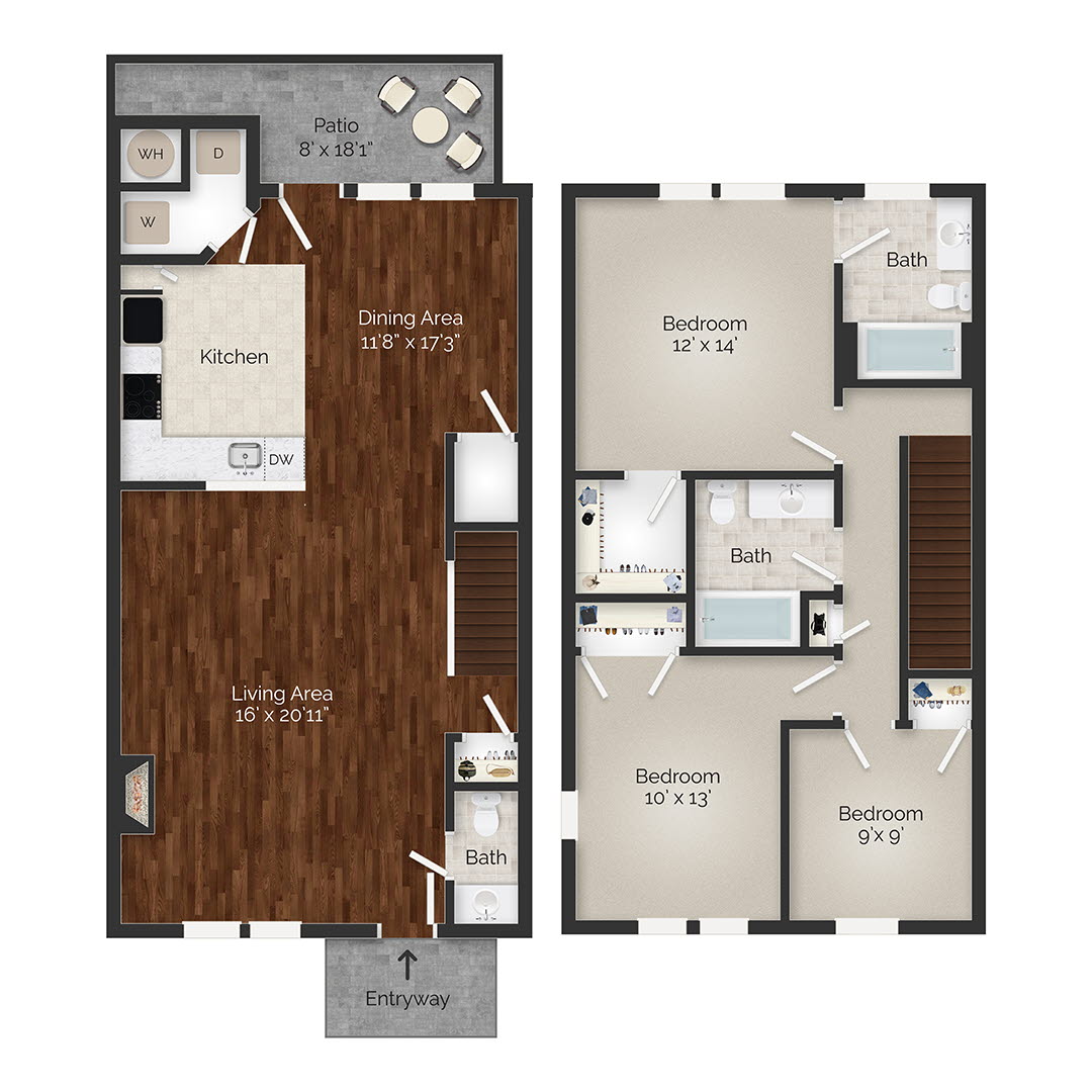 3 Bedroom Townhome